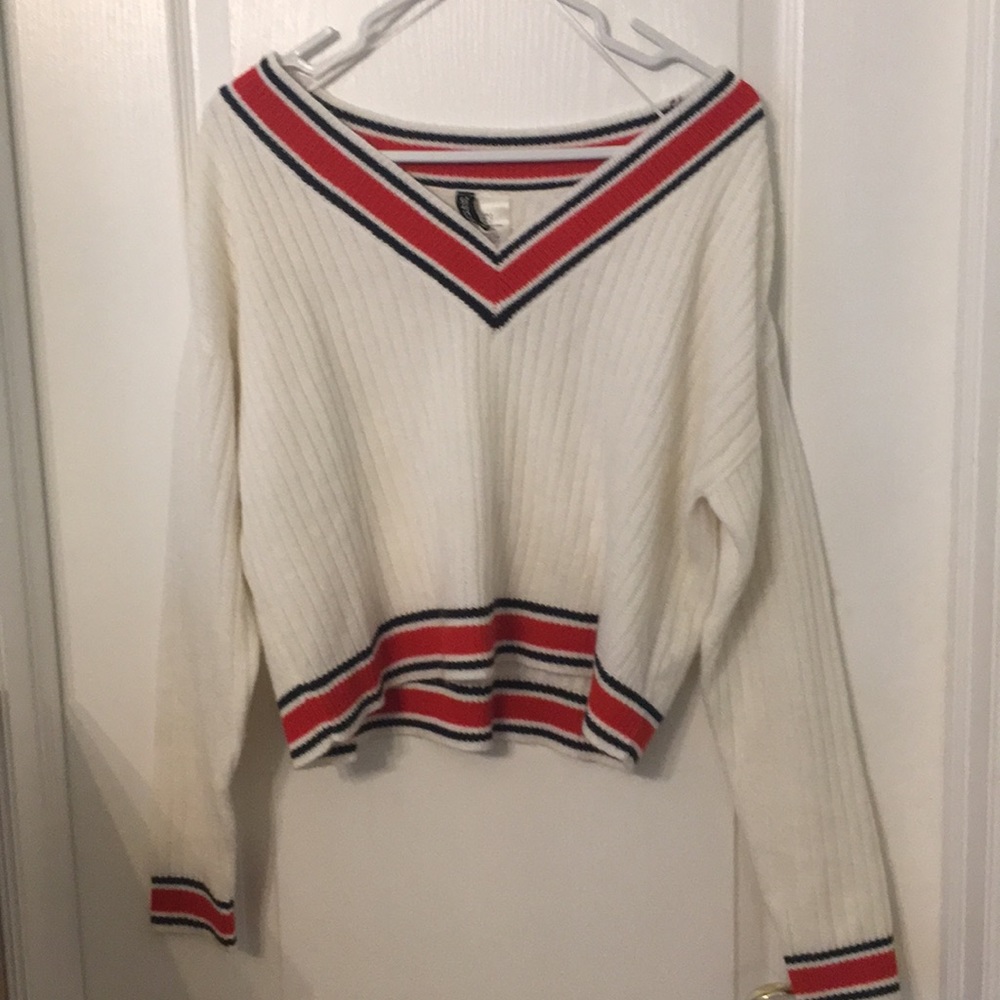 varsity knit sweater